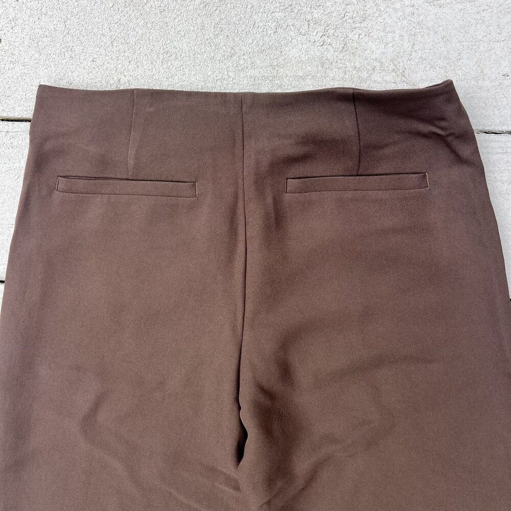 Reformation Vida Low Rise Long Pant Dark Brown-Size 0 - Picture 8 of 10
